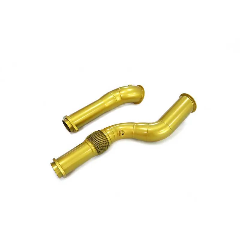 

ING High Performance Exhaust System High Flow Downpipe for BMW M3 M4 G80 G82 Ceramics Heat Shield Gold Car Accessories