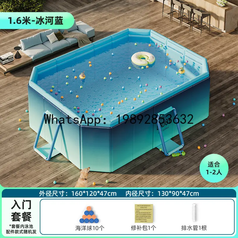 X-22  inflatable-free foldable swimming pool - thickened, outdoor family pool for adults