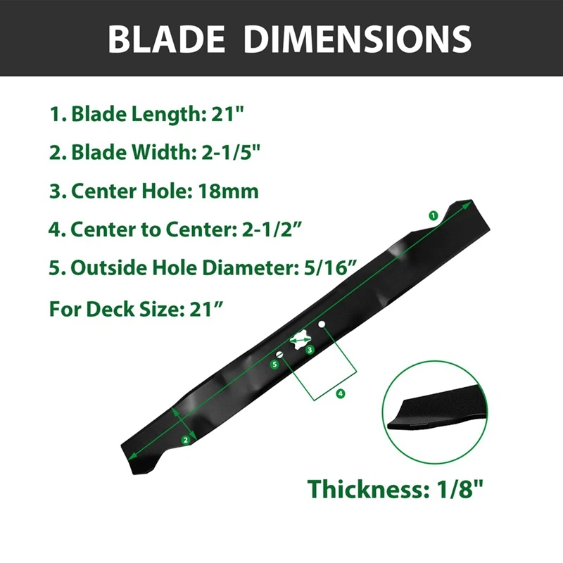 Imagem -04 - Cortador de Grama Mulching Blade Substitua por Troy Bilt Tb280es Artesão Série 247 Push Mower Deck 9420741a 21in 742-0741