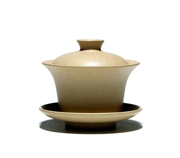 Changtao: Yixing Raw Mineral Tea Bowl, Purple Sand Cup, Making Benshan Green Mud, Sancai Cover Cup 160cc