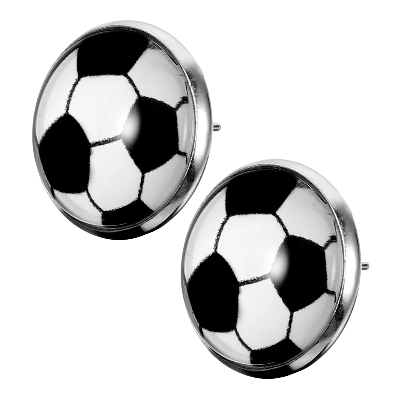 

2 Pairs Football Earrings Studs Women Kids for Imitation Game Accessories
