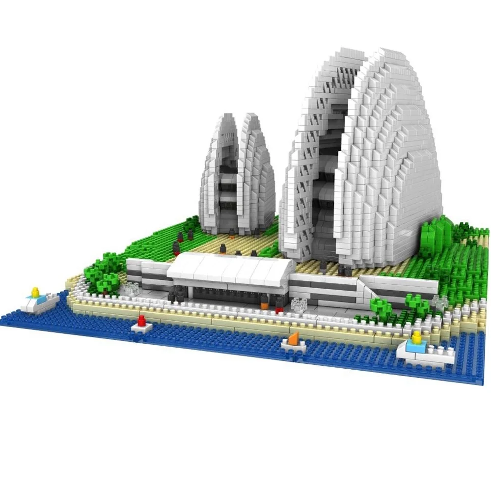 PZX Mini Blocks World Architecture  Sydney Opera House Big Ben Building Bricks Juguetes for Boy Toys Girl Gift Christmas