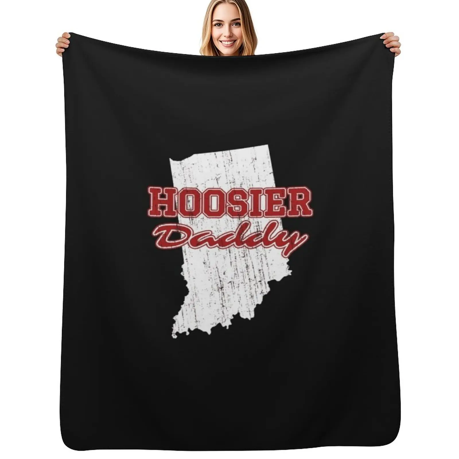 Hoosier Daddy - Indiana State Pride Essential T-Shirt Throw Blanket All Season Lightweight Soft Blanket for Bed