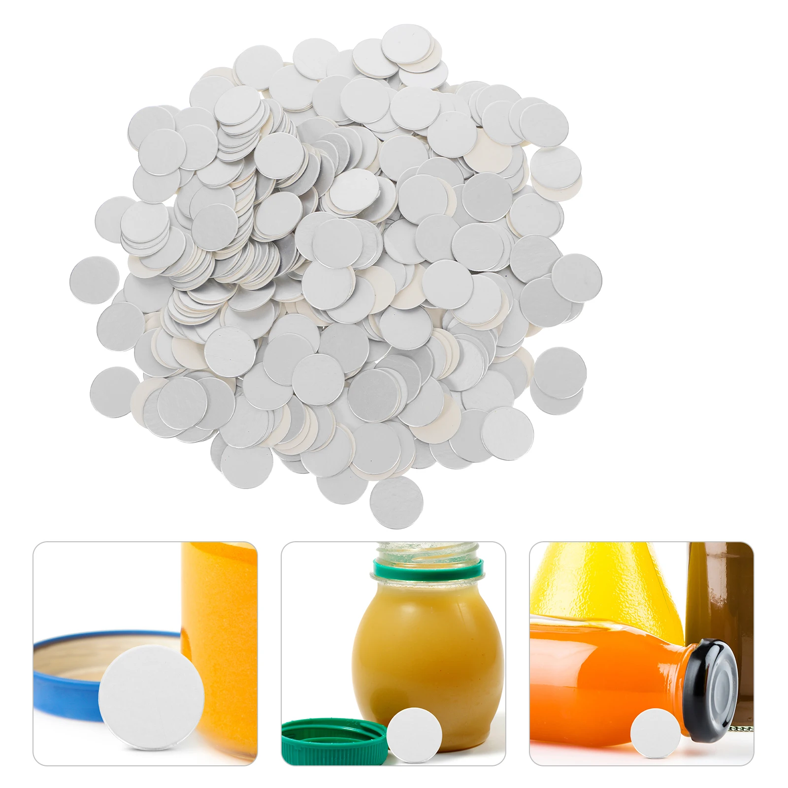 

500 Pcs Sealed Bottle Magnetic Gasket Water Circle Jar Silver The Pet Canning Vials Seals