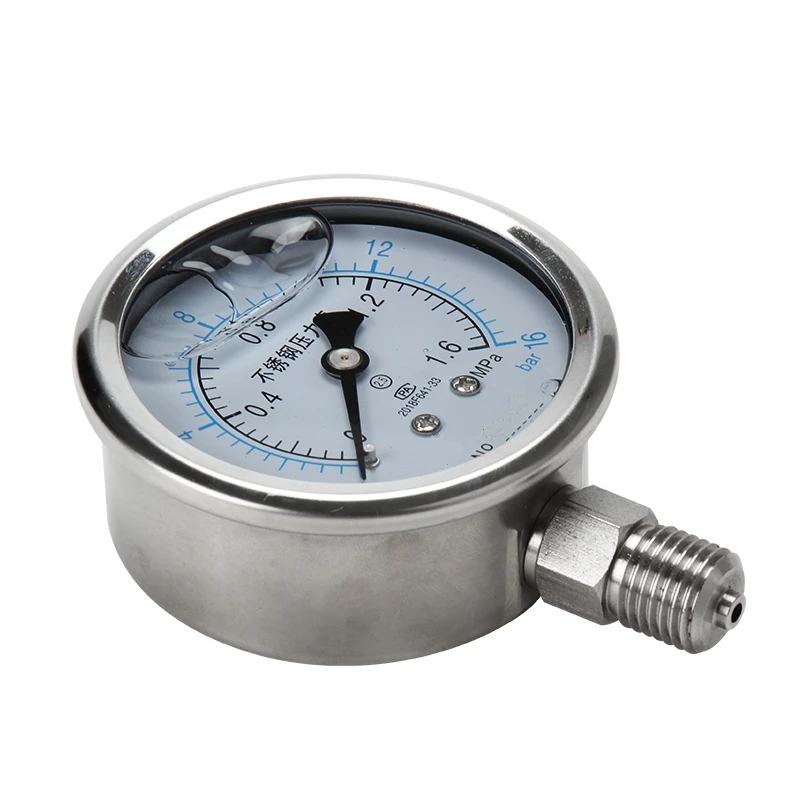 YN60BF Steam High-Temperature Ammonia Pressure Gauge 10Bar 16Bar 25Bar Stainless Steel Pressure Manometer