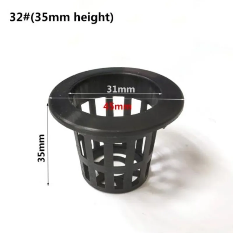 10/20/50pcs Plant Grow Net Nursery Pots Cup Hydroponic Colonization Mesh Soilless Plastic Basket Holder Vegetable 4.5x3.5cm C2