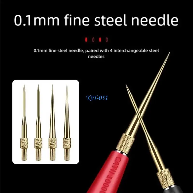 

E15A Extreme Flexible 108cm Multimeter Test Cables Gold Veneered Replaceable Tiny Advice For Accurate Component Pin Measurement