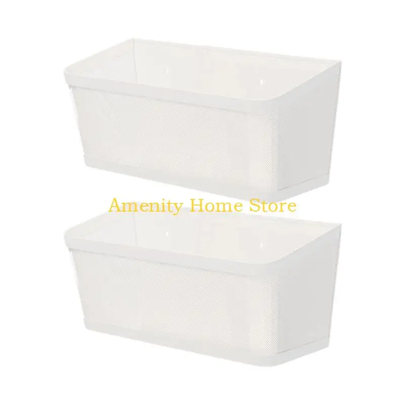 F26C Magnetic Storage Baskets For Fridge Side Rustproof Carbon Steel Kitchen And Laundry Organization Solution