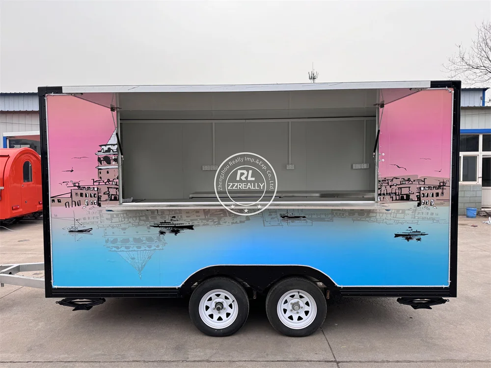 Carrinho de sorvete, trailer de comida rápida, rua, restaurante, lanche, quiosque de café, concessão, caminhão de comida, cozinha móvel