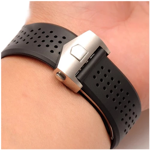 Imagen 2 del producto Pulsera de silicona suave para reloj TAG HEUER GRAND CARRERA AQUARACER, correa de goma para reloj, 22mm