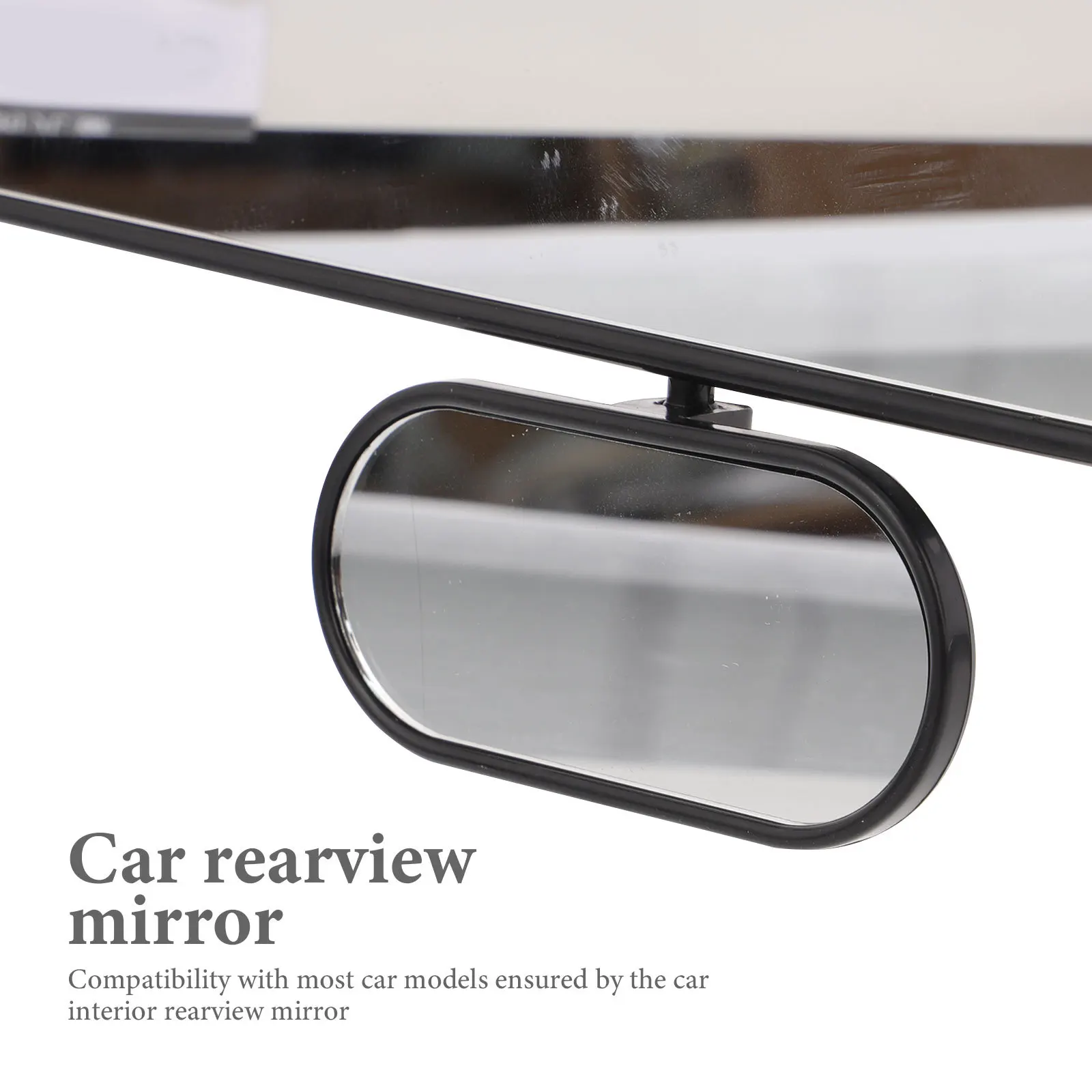 

Car Rearview Mirror Interior Clip on Adjustable Wide Angle Flat Convex Design Vehicle Rear Interior Mirror Universal
