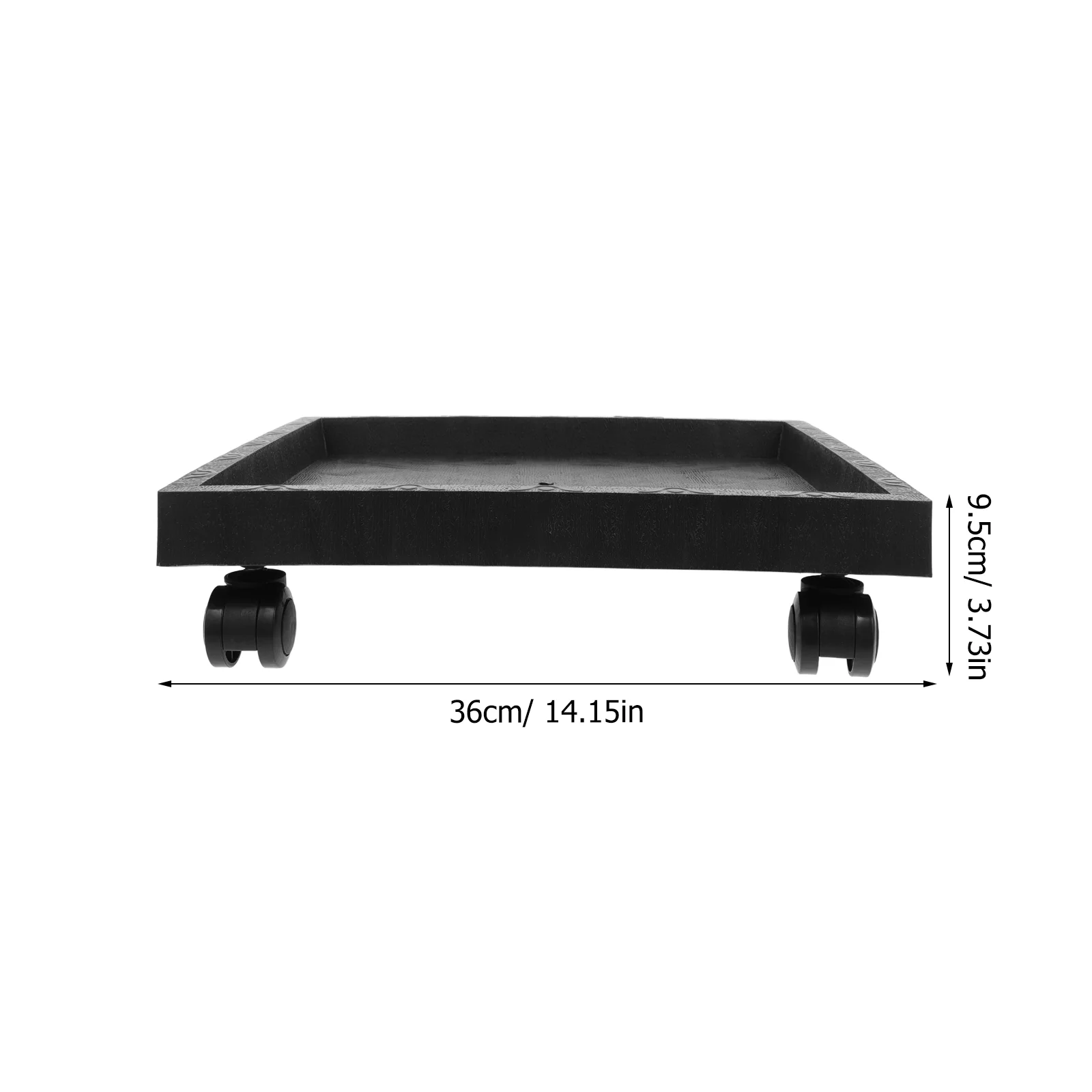 Vassoio quadrato Ruote girevoli Supporto per mensola per bonsai Vasi da fiori Base per piante in movimento Rack di rotolamento Materia prima in resina Pp Mover in plastica