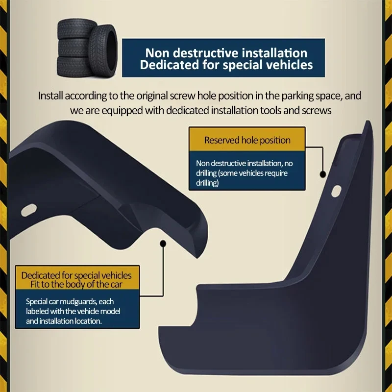 قطع غيار واقيات الطين للسيارة لسيارة فورد رينجر P703 إصدار أمريكا الشمالية 2024 2025 واقيات الطين المضيئة ملحقات الطين للسيارات