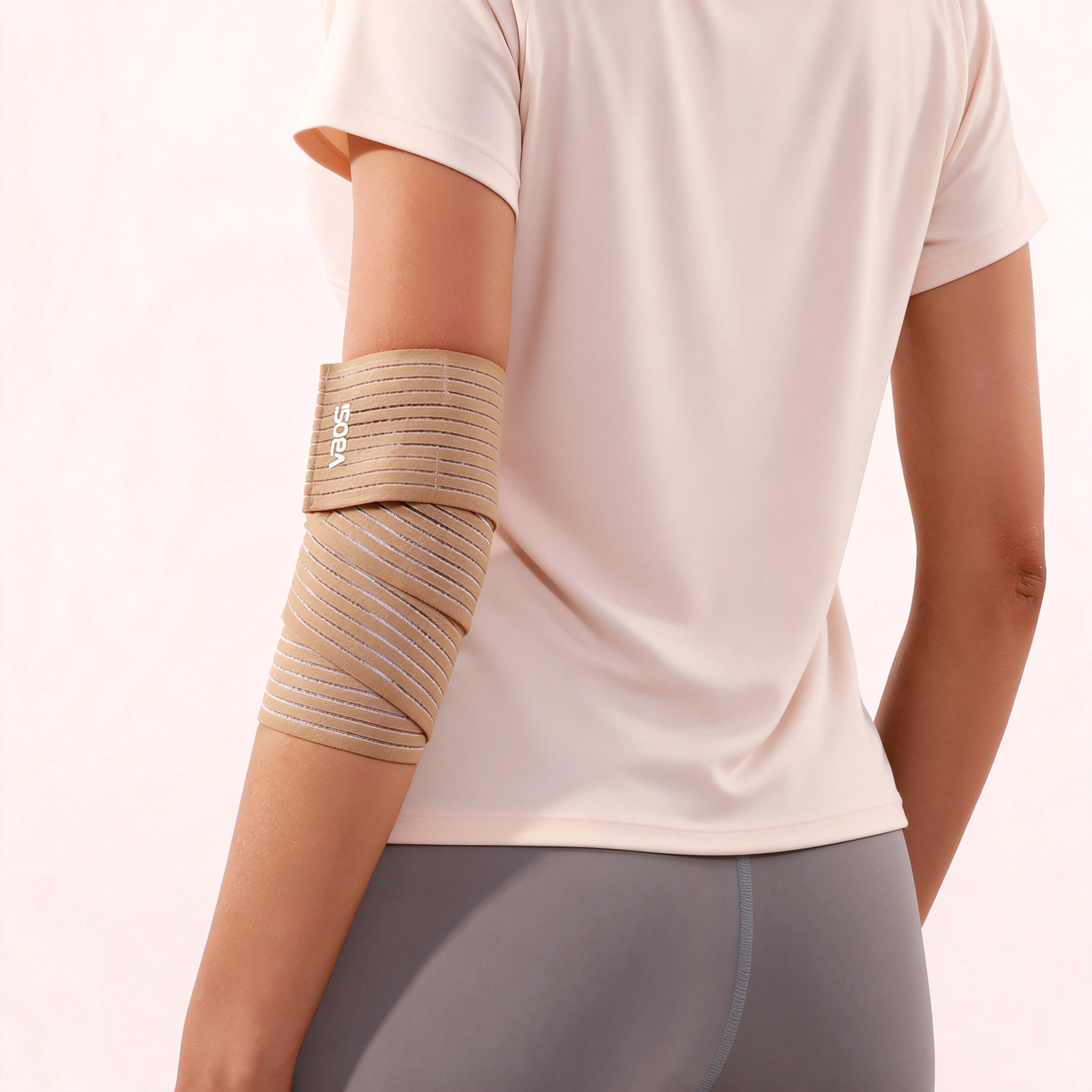1-teiliges verstellbares, elastisches Ellenbogenstützband, Knöchelwickel für Basketball, Laufen, für Damen und Herren – Detail 7