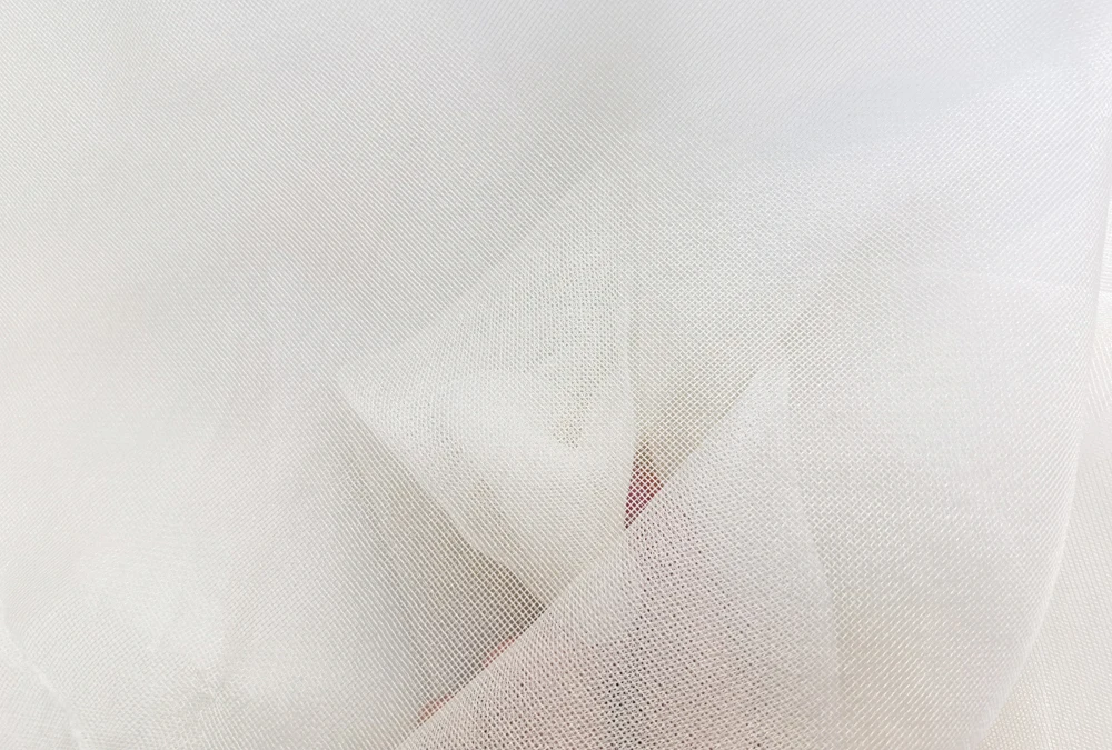 1 Meter X 1.4 Meter Natural White Silk Tulle Mesh Stiff Wedding Dress,Handicraft,Decorations,Veil Lace Fabric