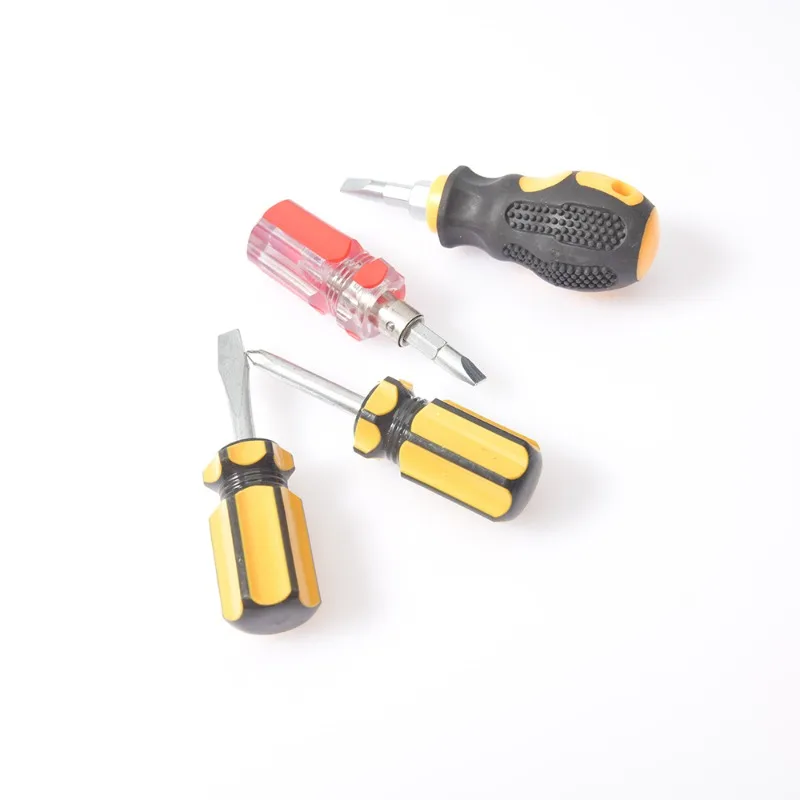 Mini Turnip Head Screwdriver Magnetic Dual-purpose Slotted Cross Plum Flat Mouth Ultra-short Small Modified Cone Screwdriver