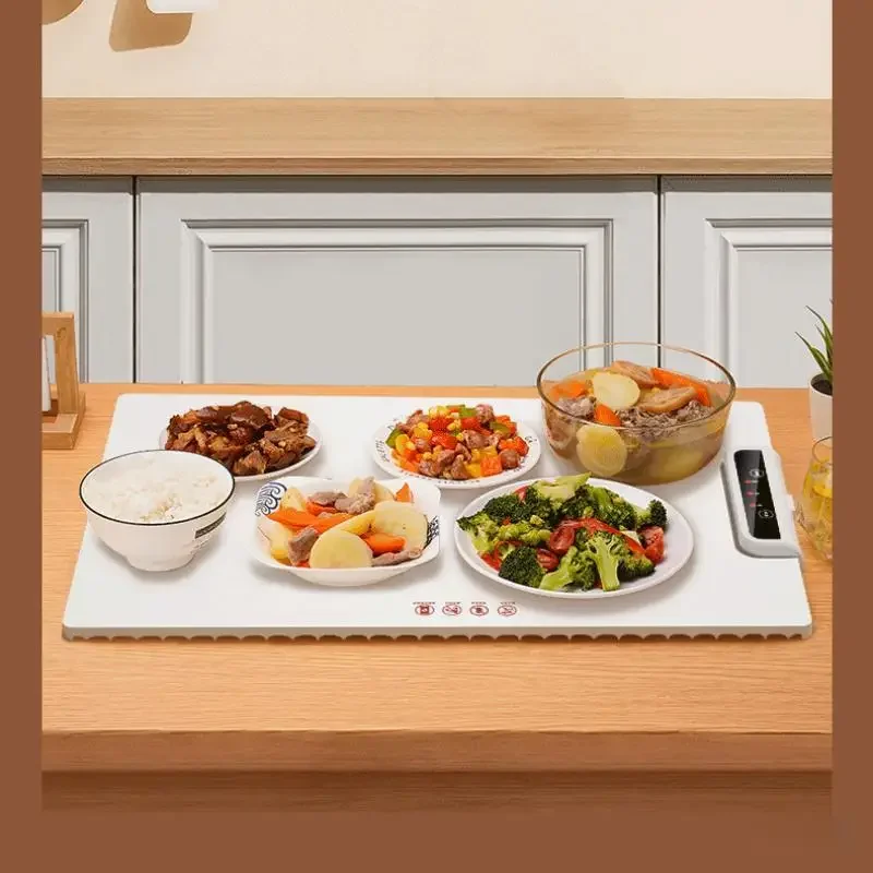 Elektrische Opvouwbare Voedsel Warmer Tafelmat 240W Zachte Rol Opslag Houden Gerechten Warm Verwarming Tafelblad Hete Plaat Mok Warmer Board