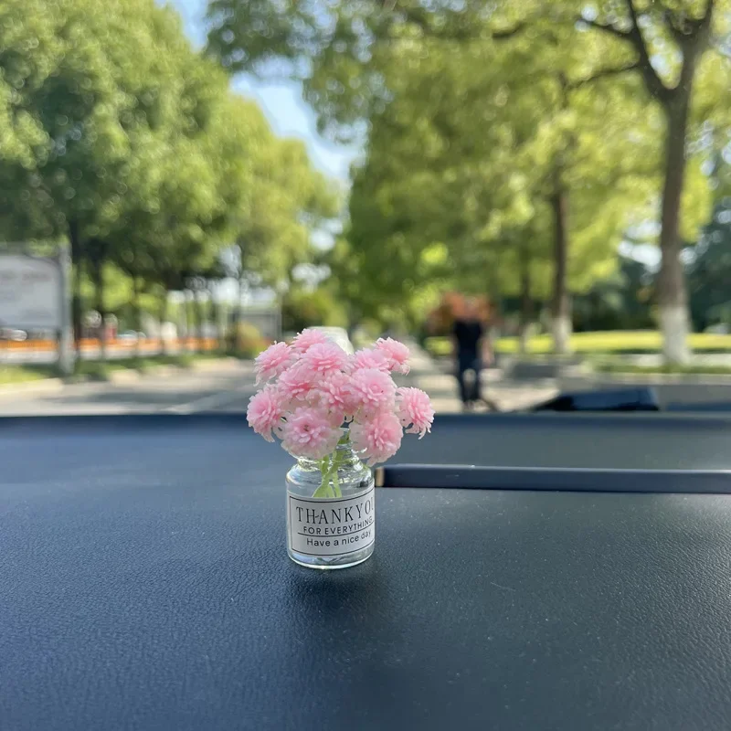 Car Mounted Simulation Flower Ornament Cure Gypsophila Interior Accessories Romantic Pretty Vase Mini Fresh Console New Pattern