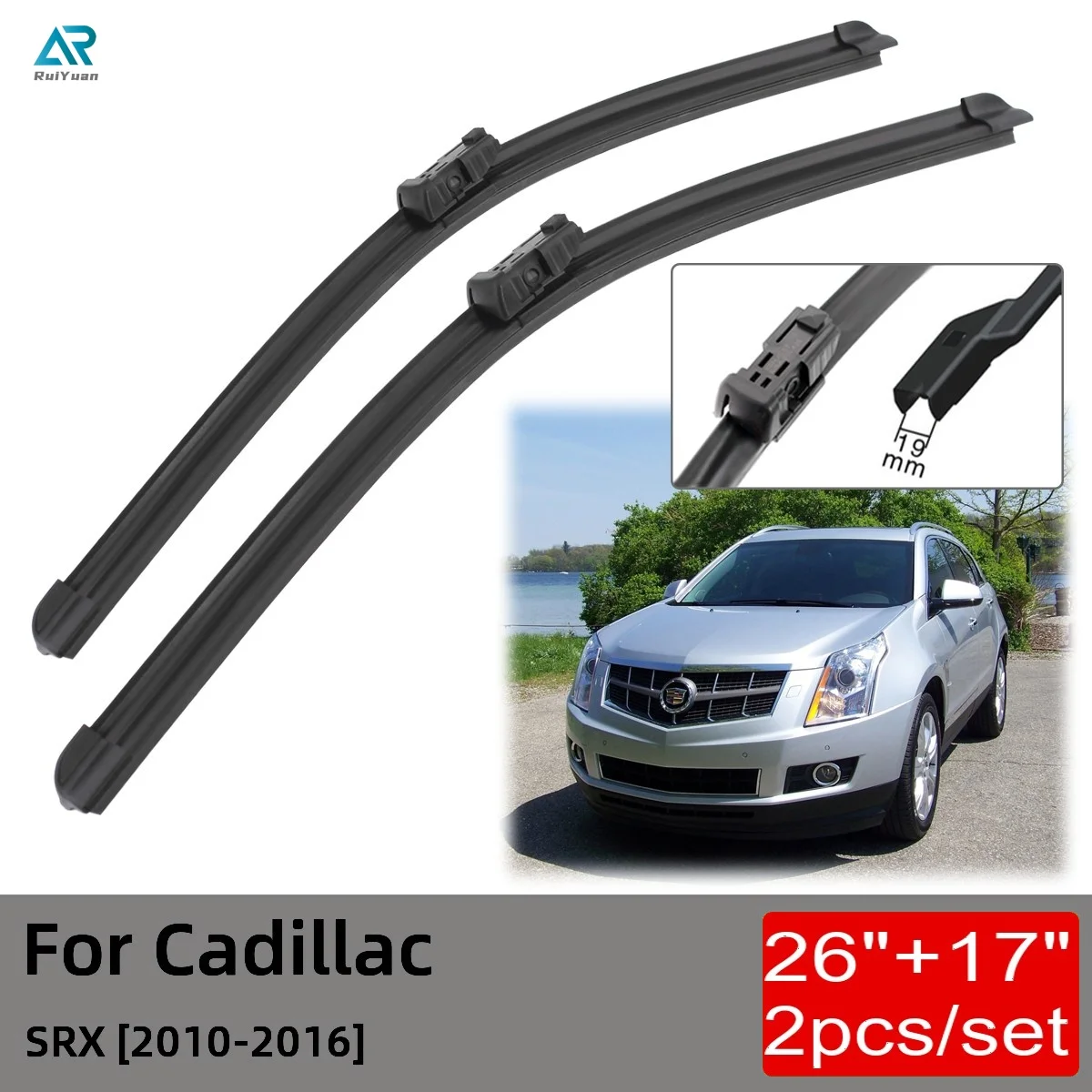 

For Cadillac SRX 2010 2011 2012 2013 2014 2015 2016 Front Wiper Blades Brushes Cutter Accessories