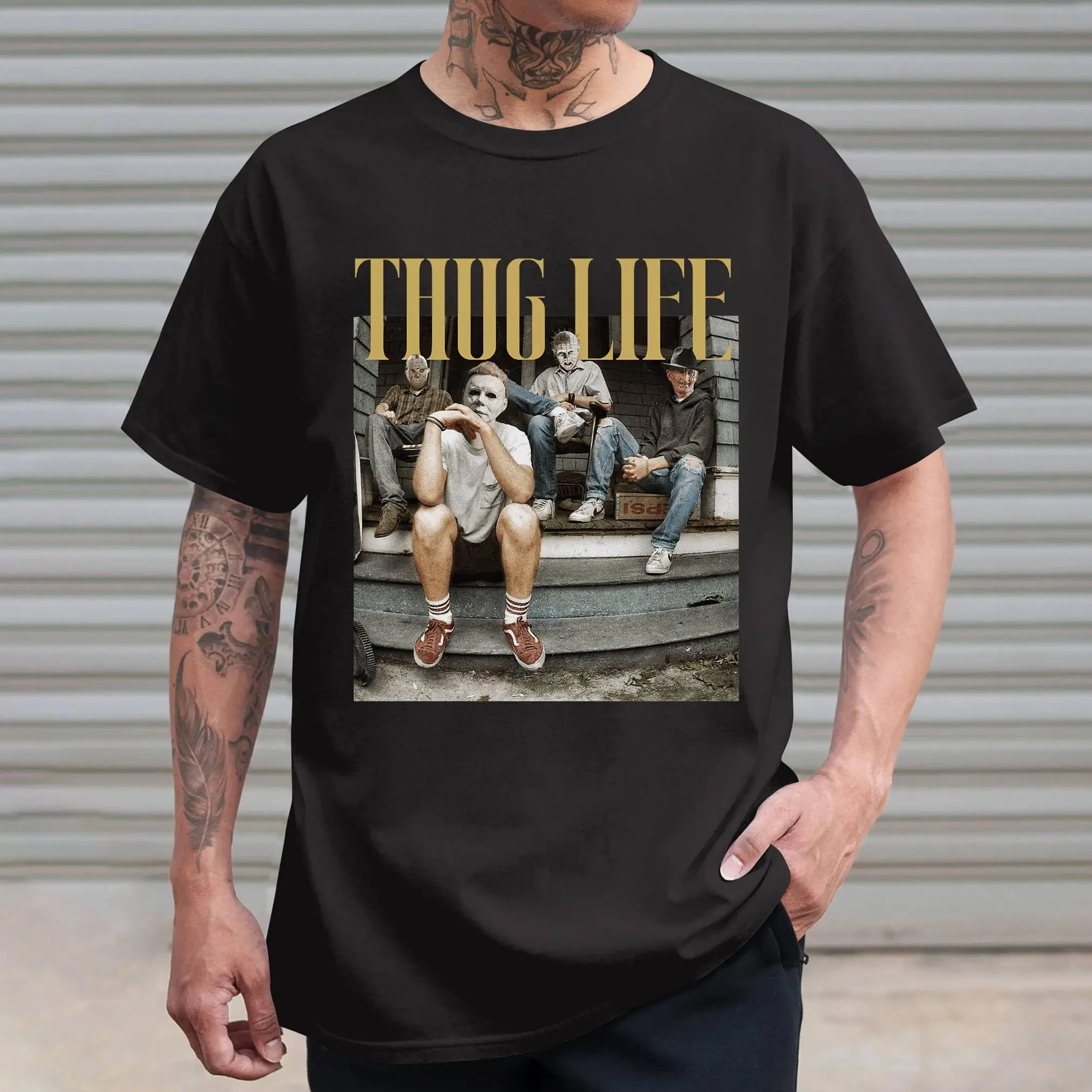 Koszulka Butcher Shop - Koszulka Camp Counselor - Straszne koszulki - Koszulka z postaciami horroru - Koszulka z motywem filmów na Halloween