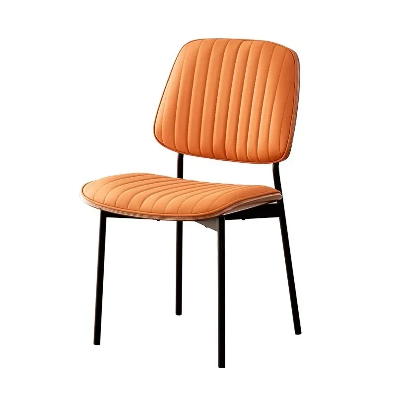 

Italian solid wood dining chair light luxury simple family dining table restaurant backrest stool Internet celebrity