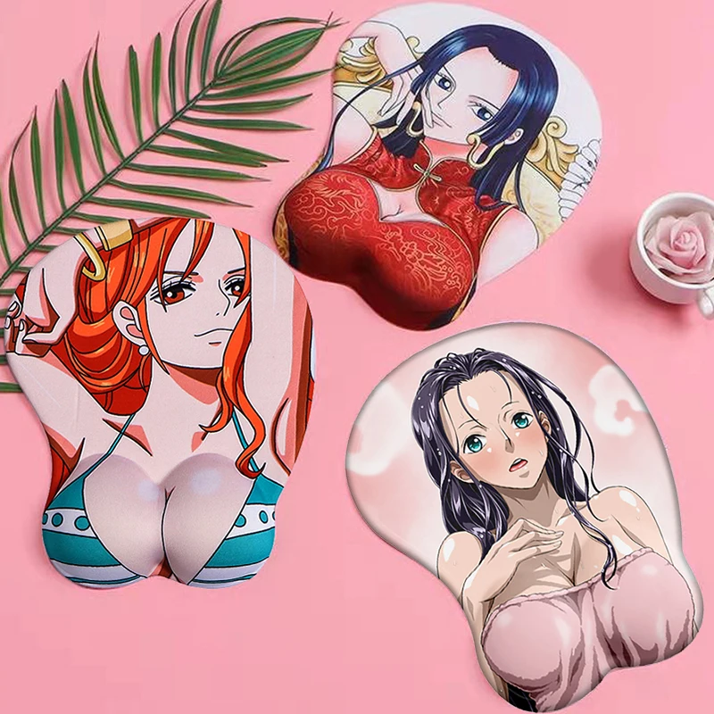 One Piece Nami Hancock Robin Mouse Pad Protects Anime Wrist 3D Oppa Ascetic Silicone Three-dimensional Sexy Big Breast Desk Pad