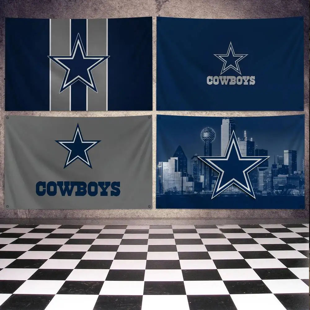 D-Dallas C-Cowboys Flagge Banner Vierloch Flagge Polyester Outdoor Dekor Raumästhetik