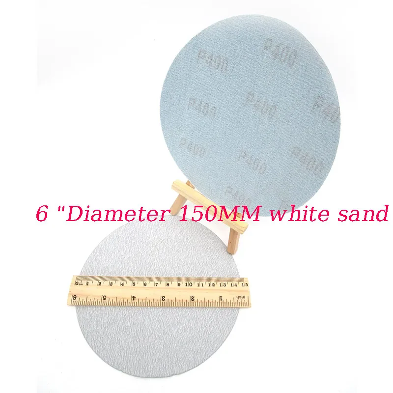 

8~25PCS 6Inch 150mm Sanding Discs Hook & Loop White Dry Grinding Sandpaper 60 80 100 120 to 1000 Grit for Polishing Grinding