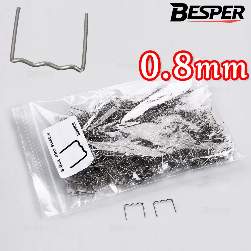 1000/400/100 Stück Kunststoff-Schweißnägel, Heißklebende Klammern, Vorgeschnittene Wellenklammern, Stoßstangenreparatur, Autoreparatur, 0,6/0,8 mm – Detail 1