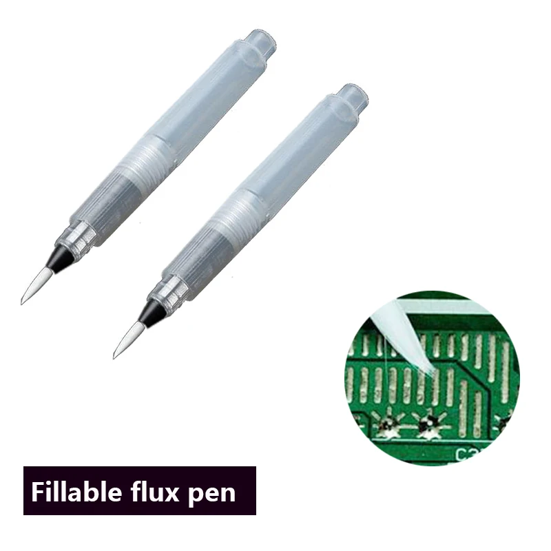 Recyclable 6ml Flux Paste Solder Paste Brush Tip Pen Welding Can be added flux for Soldering PCB Board Electrical Repair