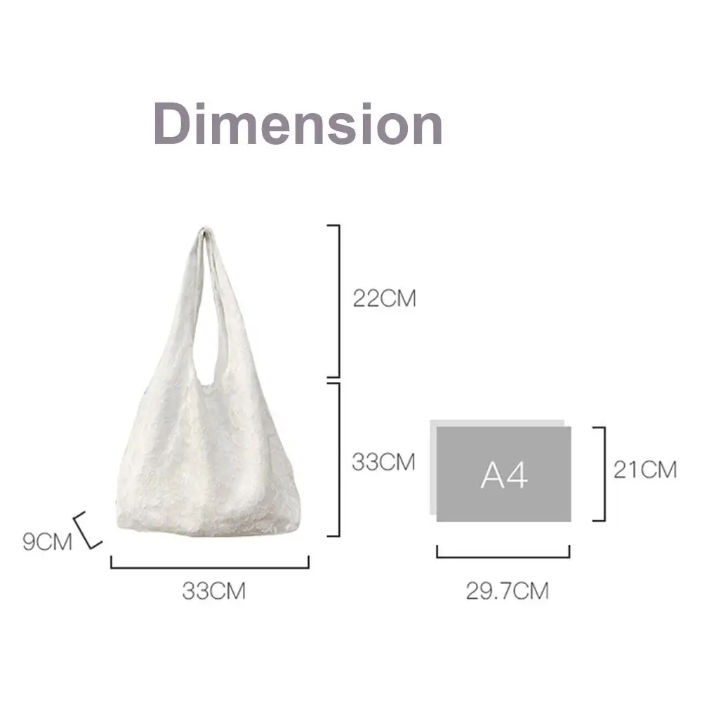 Koronkowa torba na ramię Nowa szydełkowa wszechstronna torba z grubej bawełny Minimalistyczna torebka damska z dzianiny