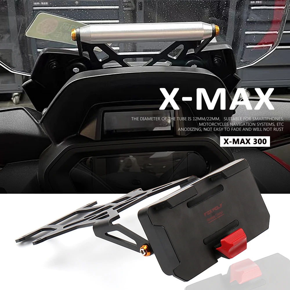 

For YAMAHA X-Max 300 XMAX 300 X-MAX 300 X-MAX300 2023 - Motorcycle Phone Navigation Bracket Holder Stand 12/22mm GPS Mount