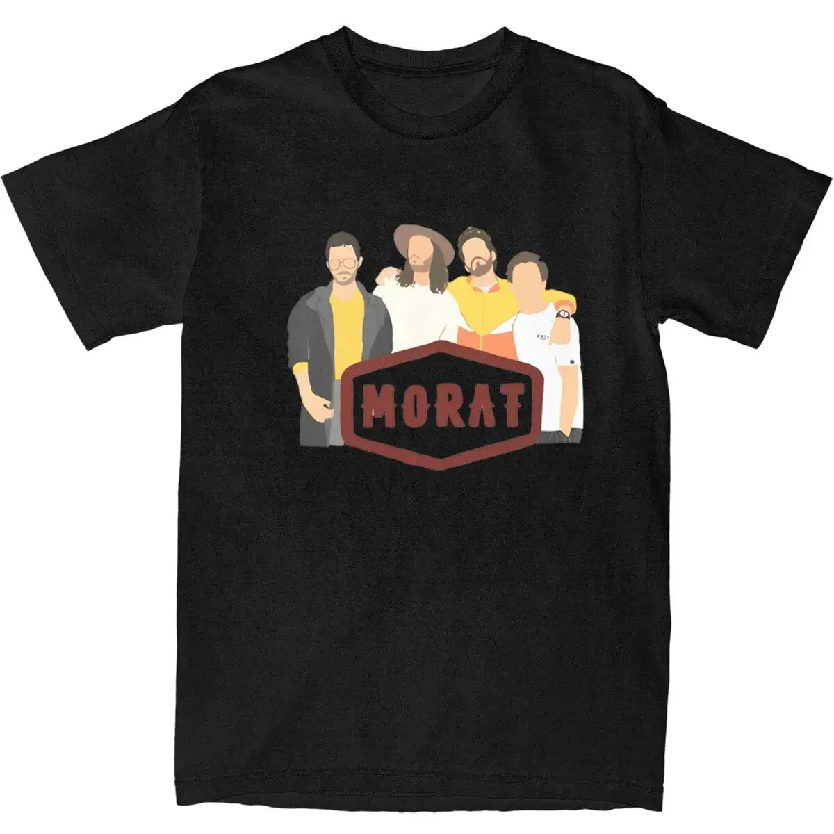 Men's Morat T Shirts cover page 100% Cotton Clothes Summer Y2K Retro Short-Sleeved T-Shirt Crew Neck Harajuku Tshirt Big Size