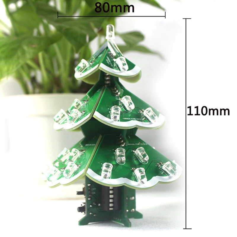 3D Colorful Three-dimensional Christmas Tree Parts Music/bluetooth DIY Electronic Kit