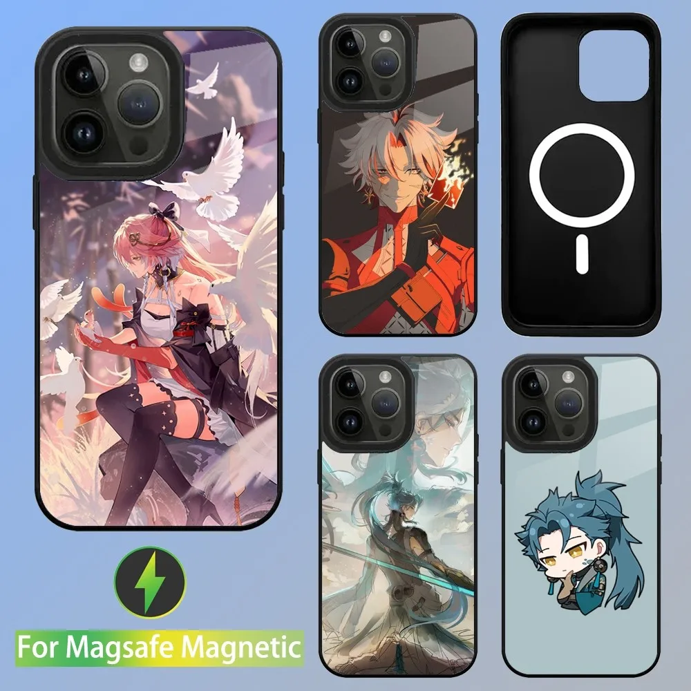 

Wuthering Waves new Game Phone Case For iPhone 16,15,14,13,12,11,Plus,Pro,Max Mini Magsafe Magnetic Wireless Charging