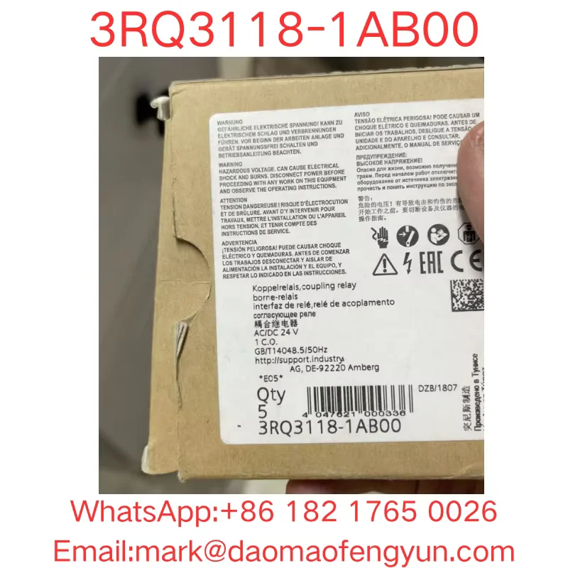3RQ3118-1AB00 Brand New Output coupler with plug-in Relay,