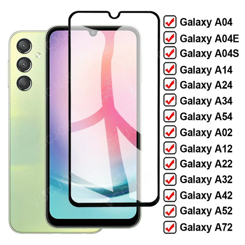 11D Full Protection Glass For Samsung Galaxy A04 A14 A24 A34 A54 Screen Protector A02 A12 A22 A32 A42 A52 A72 Tempered Glas Film