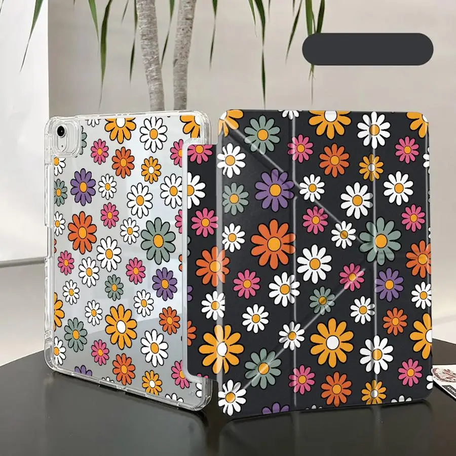 

Retro Daisies Holder Cover Tablet Case For iPad Air 4 5 M3 M2 M4 11inch Pro 11th 10th 9th 8th 7th 12.9inch Mini 6 7 2025