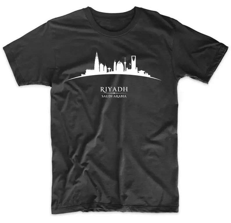 Riyadh Saudi Arabia Cityscape Downtown Skyline Shirt Men  Brand Clothing Tees Casual Male Designing Cheap T Shirts