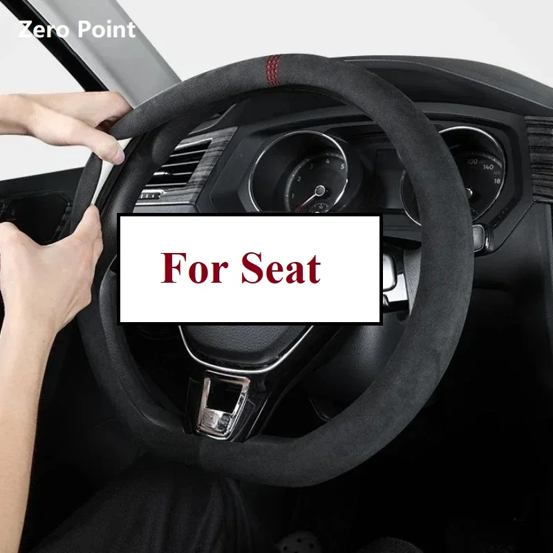 Car Steering wheel cover for Seat Ibiza 6j 6l Cupra Leon Mk3 Mk2 5f Ateca FR Formentor Arona Tarraco Accessories Vehicle supplie