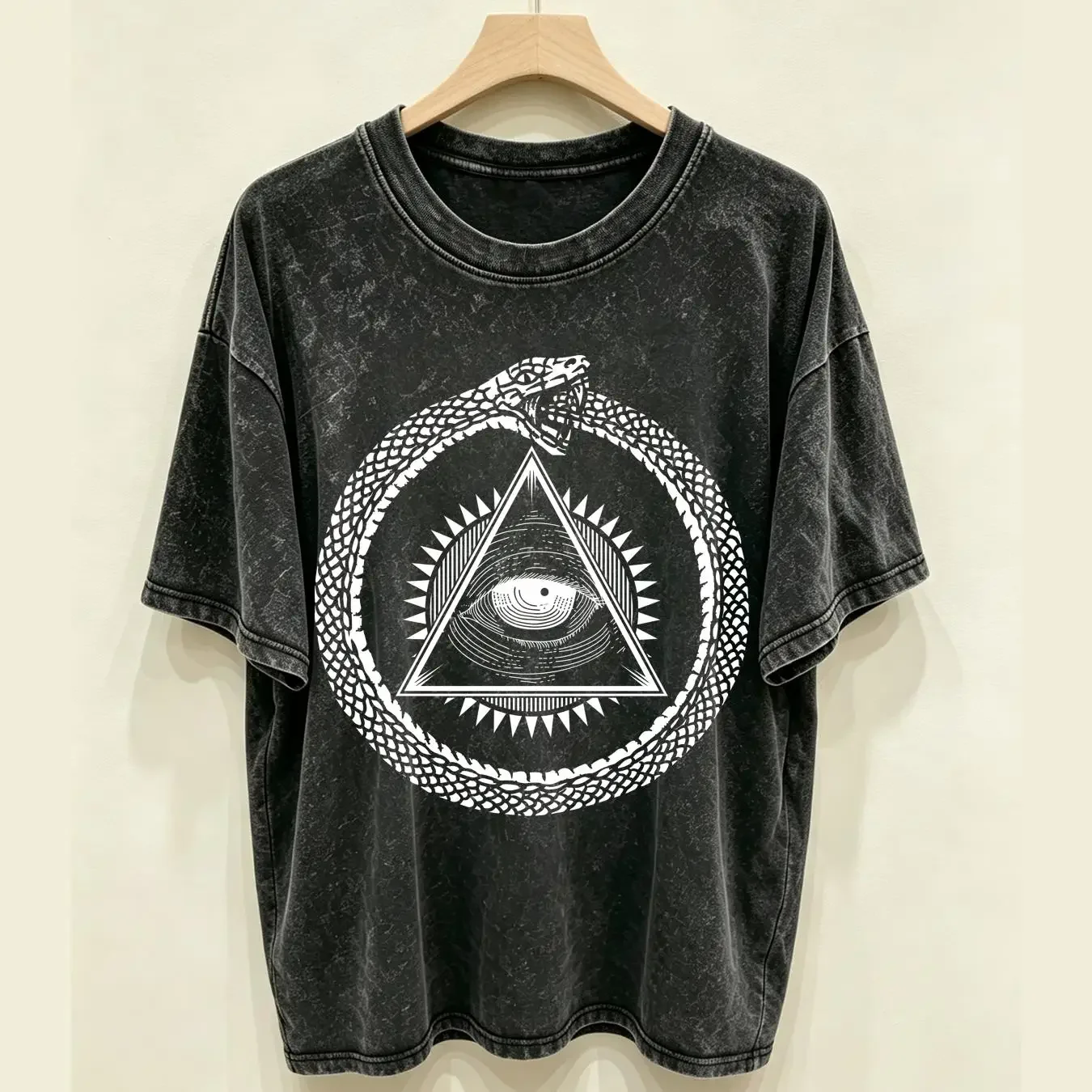 washed T Shirt Ouroboros Occult Masonic Eye Providence Illuminati Baseball cap Snapback Caps Knitted Hat vintage Washed