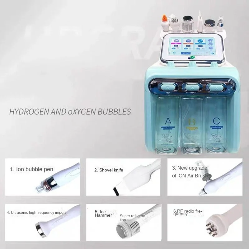 6 in 1RF Vacuum Cleaner Hydraulic Water Oxygen Jet Peeling Hydraulic Microdermabrasion Skincare Beauty Machine