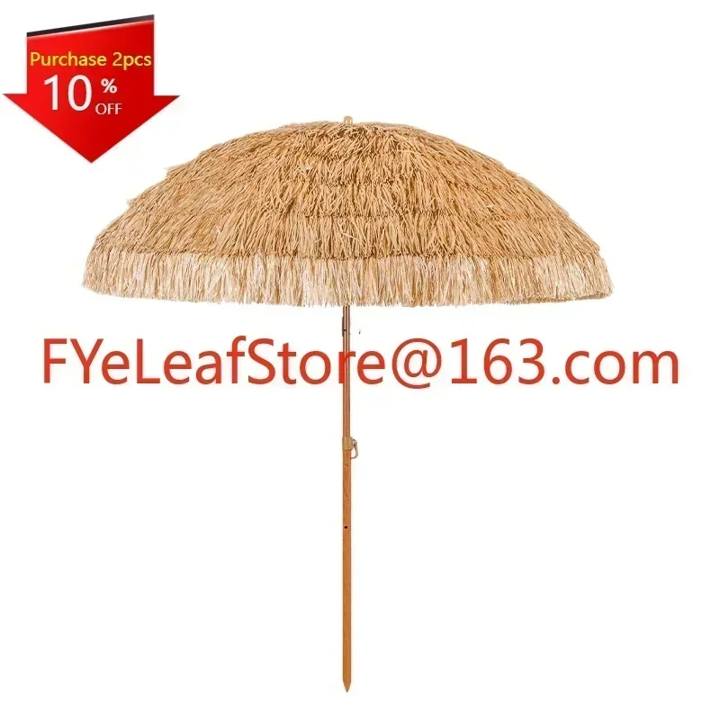 Outdoor Sun Umbrella Simulation Straw Farmhouse Scenic Spot Garden Thatch Umbrella