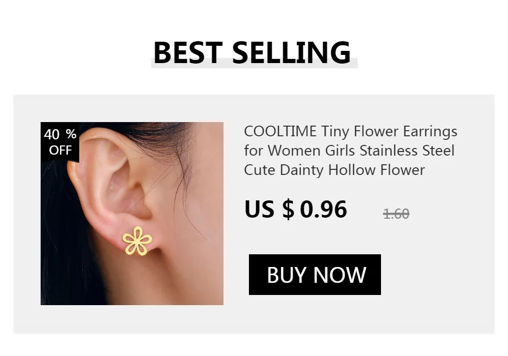 COOLTIME Doppelte Liebesherz-Tropfenohrringe für Damen aus Edelstahl ﻿ Goldfarbene modische Hochzeitsohrringe, Schmuck, hübsches Geschenk – Detail 17