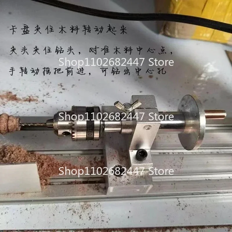 Imagem -02 - Live Torno Centro Cabeça com Chuck Faça Você Mesmo Acessórios para Mini Torno Máquina Centro Giratório Ferramenta de Carpintaria