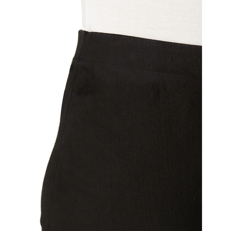 1. 2025 Casual Elastic Waist Slim Straight Trousers Women Stretchy Slimming Black Office Daily Trousers 