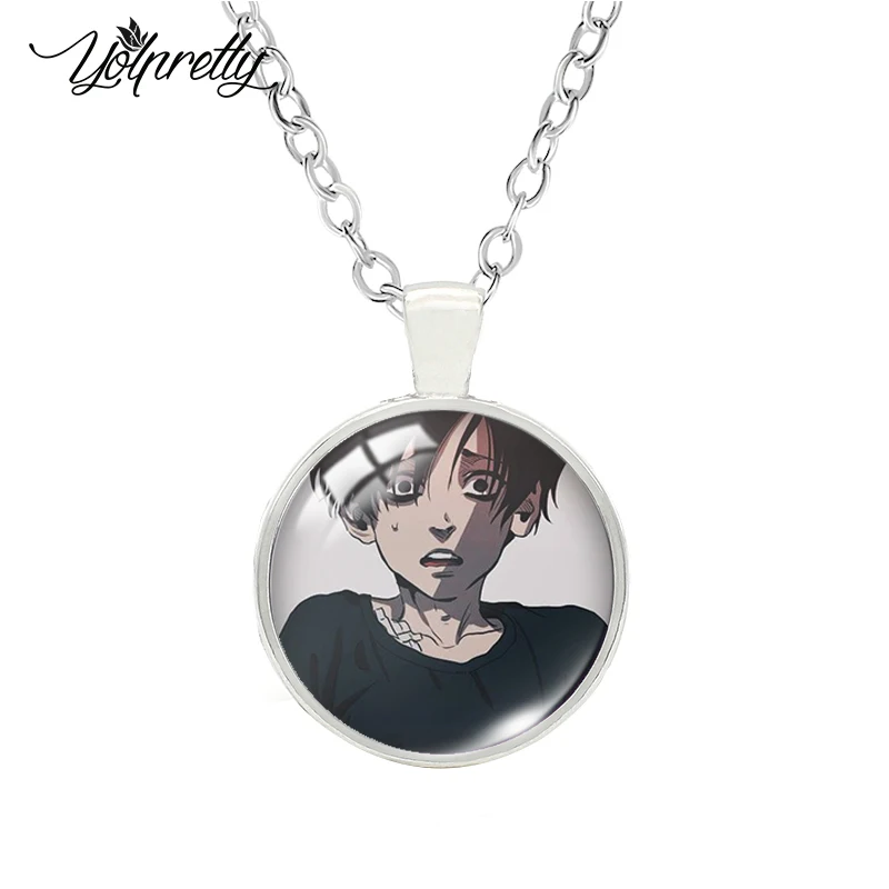 2023 Cartoon Anime Killing Stalking Glass Cabochon Pendants Necklace Fashion Jewelry for women wen