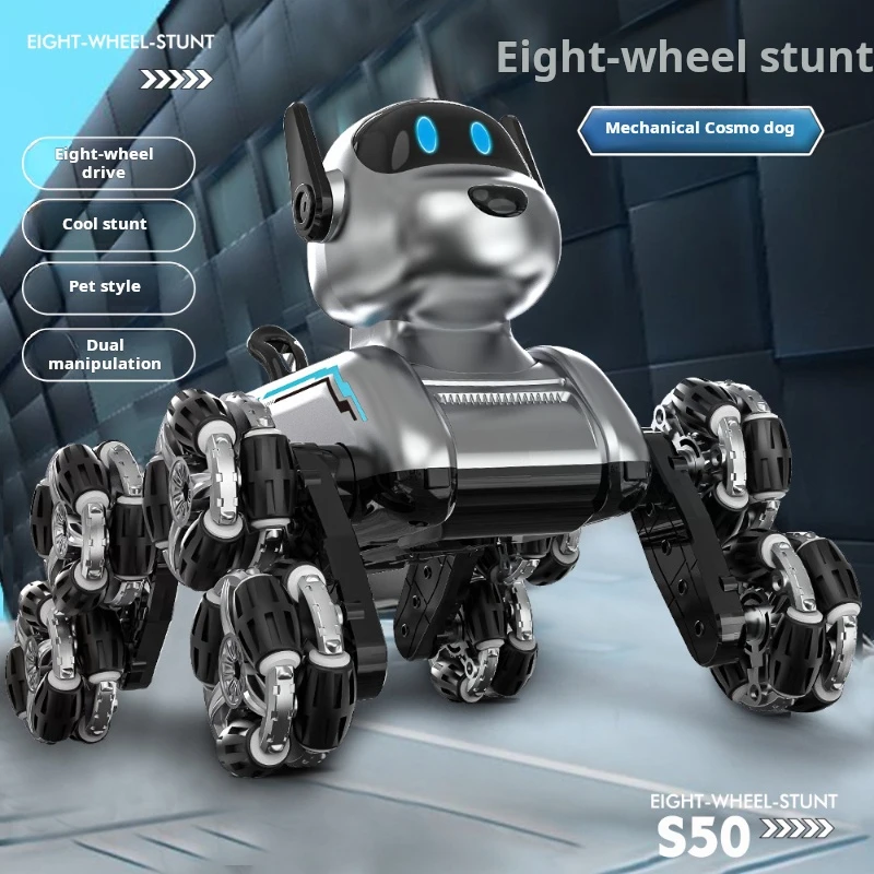 

ot Selling New Remote-controlled Mechanical Dog Eight Wheel Stunt Toy Intelligent Remote-controlled Mechanical Dog In Various Fo