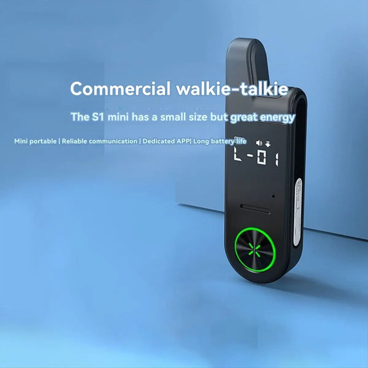 

Mini 48g Ultra-Thin Mini Walkie Talkie Type C Fast Charging Analog UHF Radio with Display for Beauty Salon Book Store