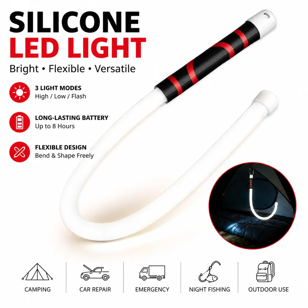Flexible LED Flashlight Stick,Professional Work Light,Portable Tool for for Mechanics,Car Repairs, Inspections & Tight Spaces